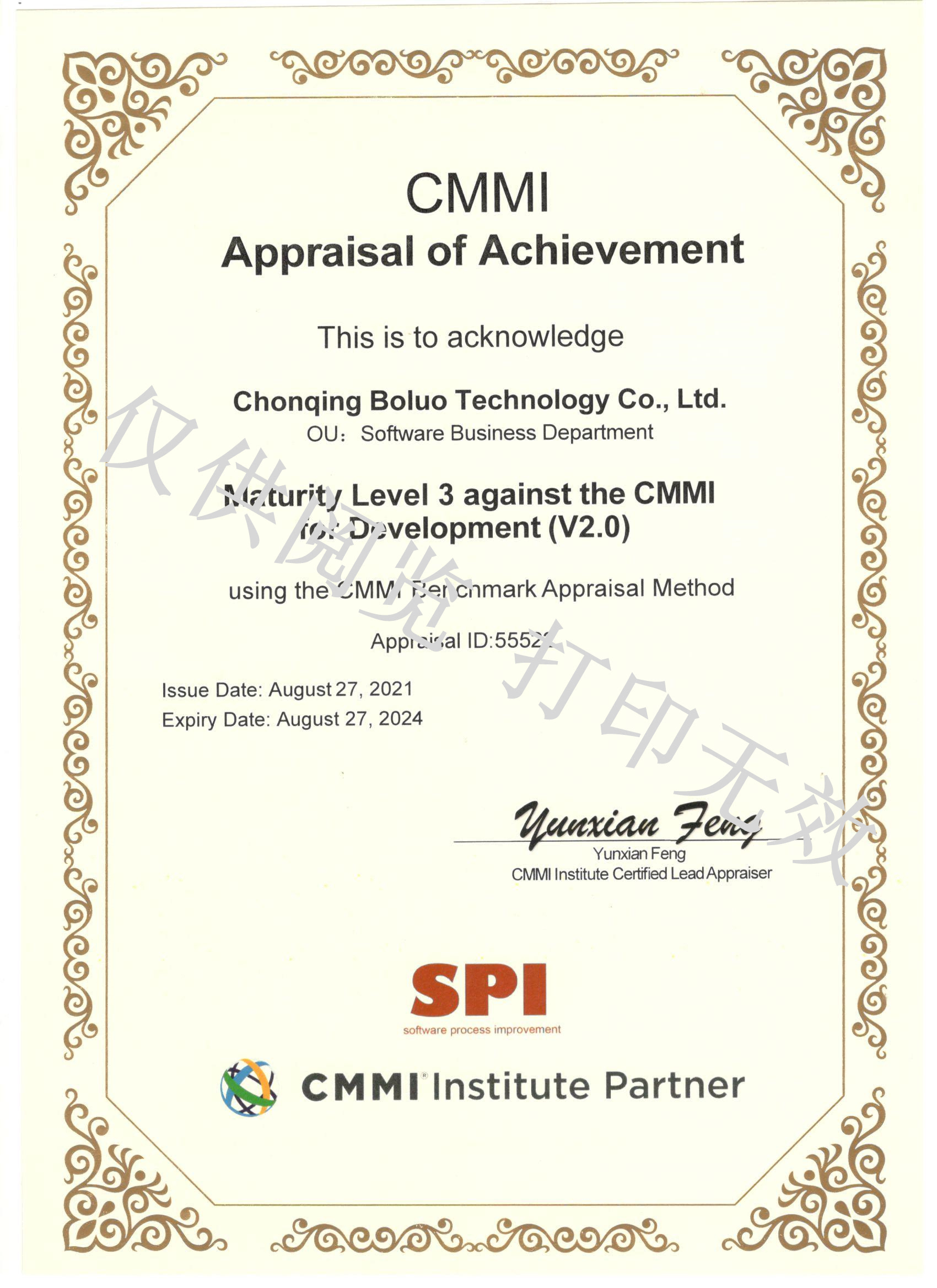 软件能力成熟度CMMI3级