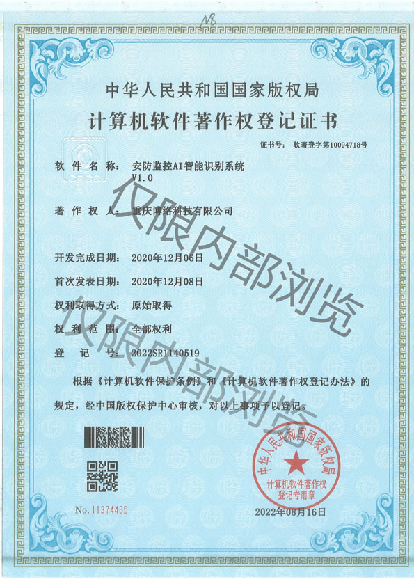 安防监控AI智能识别系统V1.0